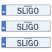 Sligo de comté Sligo Stickers de plaque d'immatric (Devant)