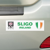 Sligo Ireland Crest et Irish Flag Bumper Sticker (En voiture)
