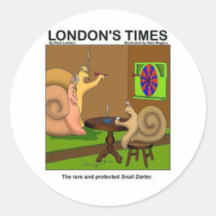 Slijkgarnaal Grappige Cartoon Cadeaus & T-shirts Ronde Sticker