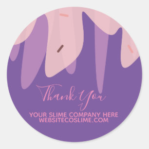 Slijm Bedrijfsmerk Kleurrijk Ronde Sticker