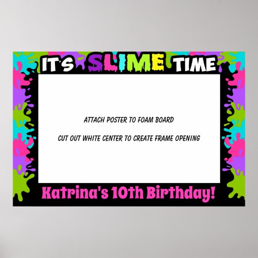 Slijm fotohokje frame poster foto prop (Voorkant)