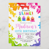 Slijm Verjaardagsuitnodiging Kaart (Voorkant / Achterkant)