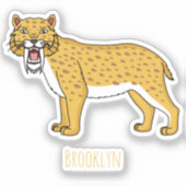 Slijmtandtijgerillustratie Sticker (Voorkant)