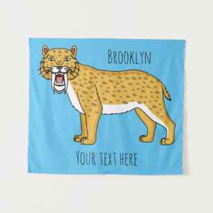 Slijmtandtijgerillustratie Wandkleed