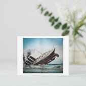 Slijpen van de Titanic Magic Lantern Slide Briefkaart (Staand voorkant)