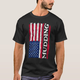 Slijpen van weg SA Vlag Retro Mud run & 4 wiel T-shirt