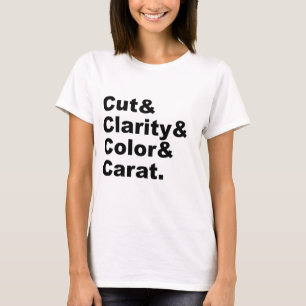 Slijpsel & Helderheid & Kleur & Karaat Diamant G T-shirt
