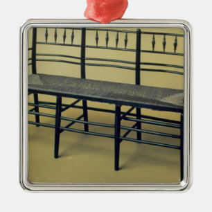 Slijpstoel (hout en spruw) metalen ornament