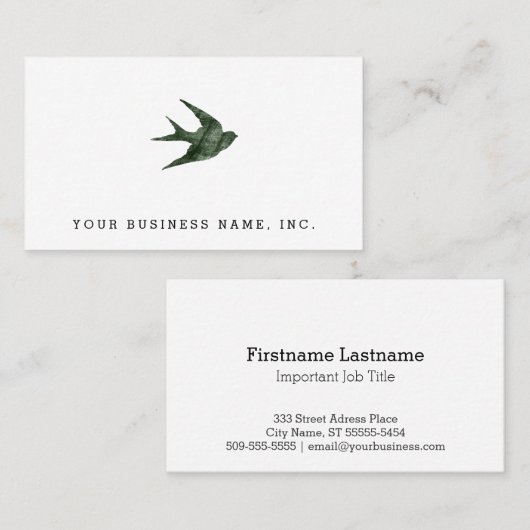 Slik door (Letterpress-stijl) Visitekaartje (Voorkant / Achterkant)