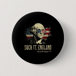 Slik het Engeland Grappig George Washington 1776 V Ronde Button 5,7 Cm