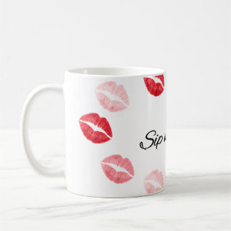 Slik met Liefde – Mooie Roze & Rode Lippen Romanti Koffiemok