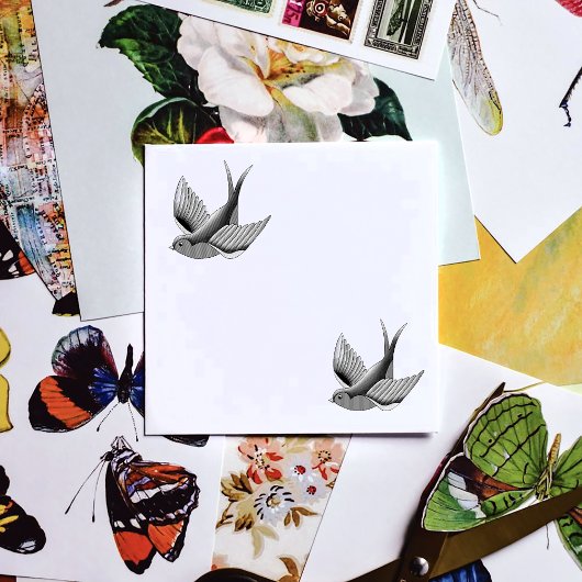 Slik rood blauw Tattoo door Rubberstempel