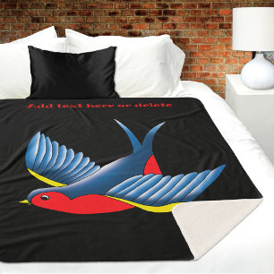 Slik rood blauw Tattoo door Sherpa Deken