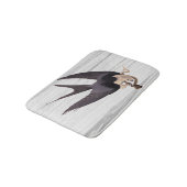 Slik Tailed Hawk door met een slang op Rustic Grey Badmat (Gekanteld)