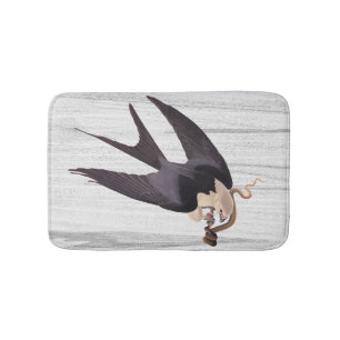 Slik Tailed Hawk door met een slang op Rustic Grey Badmat