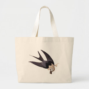 Slik Tailed Hawk door met Snake  Audubon Grote Tote Bag