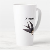 Slik Tailed Hawk door met Snake  Audubon Latte Mok (Rechterhoek)