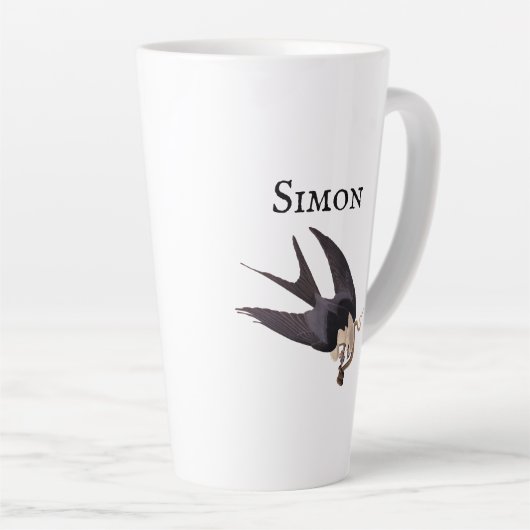 Slik Tailed Hawk door met Snake  Audubon Latte Mok (Rechterhoek)