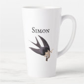 Slik Tailed Hawk door met Snake  Audubon Latte Mok (Rechts)