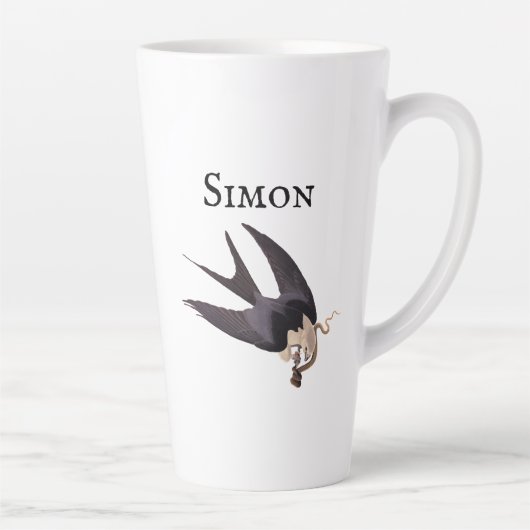 Slik Tailed Hawk door met Snake  Audubon Latte Mok (Rechts)