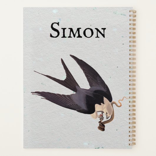 Slik Tailed Hawk door met Snake Audubon Planner (Achterkant)