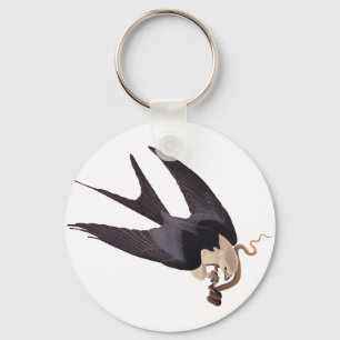 Slik Tailed Hawk door met Snake Audubon Sleutelhanger