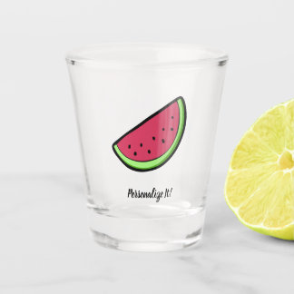 Slik van watermeloenen shot glas