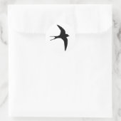 Slik vogel ronde sticker (Tas)