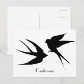 Slik vogels Silhouettes Thunder_Cove Briefkaart (Voorkant / Achterkant)