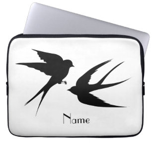 Slik vogels Silhouettes Thunder_Cove Laptop Sleeve