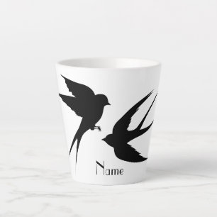 Slik vogels Silhouettes Thunder_Cove Latte Mok