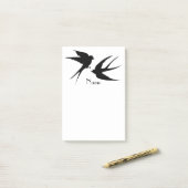 Slik vogels Silhouettes Thunder_Cove Post-it® Notes (Op bureau)