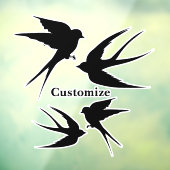 Slik vogels Silhouettes Thunder_Cove Raamsticker (Vel 3)