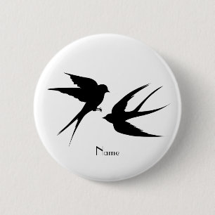 Slik vogels Silhouettes Thunder_Cove Ronde Button 5,7 Cm