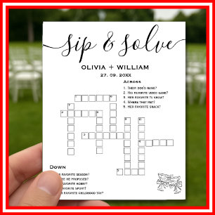 Slikken en Oplossen Aangepaste Trouwpuzzel Kruiswo Poster