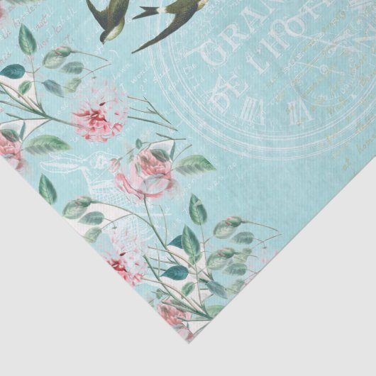  slikt Aqua Pink-papier Tissuepapier (Detail)