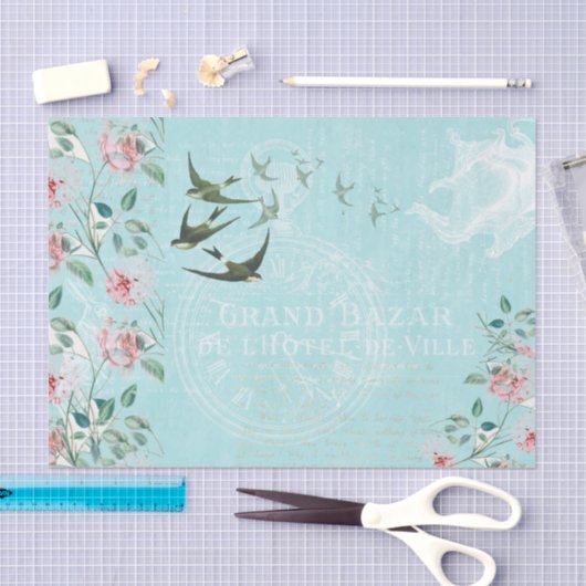 slikt Aqua Pink-papier Tissuepapier (Craft)