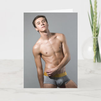 Slim and Sexy Hot Guy Greetings Card Kaart