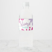 Slim anniversaire bouteille d'eau étiquette rose (Devant)