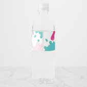 Slim anniversaire bouteille d'eau étiquette rose (Dos)