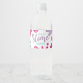 Slim anniversaire bouteille d'eau étiquette rose (Devant)