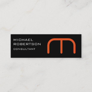 Slim Black Oranje monogram Visitekaartje