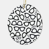 Slim brillenpatroon keramisch ornament (Links)