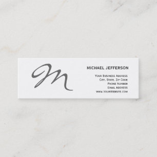 Slim Chic Unique Monogram White Visitekaartje