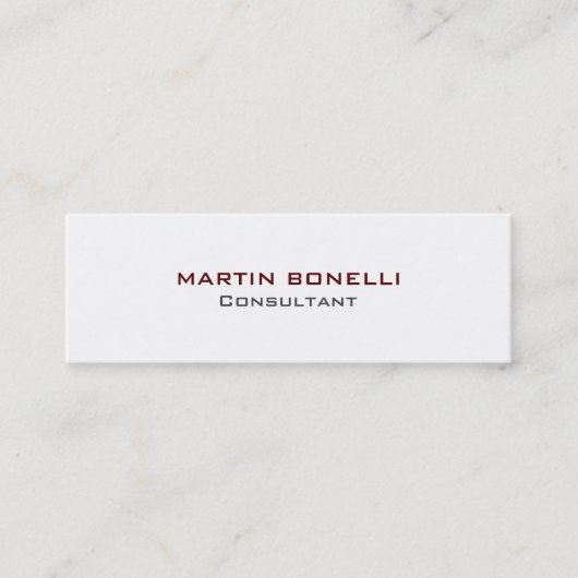 Slim Clean noir blanc rouge Carte de visite standa (Devant)