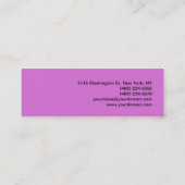 Slim élégant orchidée violet artiste Carte de visi (Dos)