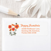 Slim graphique floral poppies réponse étiquettes d (En situation)