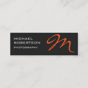 Slim Gray Monogram Fotografiet Visitekaartje