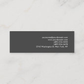 Slim Gray Yellow Unique Consultant Mini Visitekaartje (Achterkant)