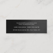 Slim Grijs Handschrift Professioneel Modern Trendy Mini Visitekaartje (Achterkant)